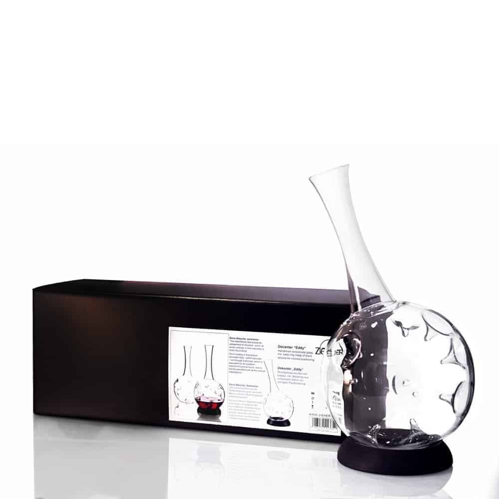 Zieher Eddy Decanter Carafe with Base Ring Packaging