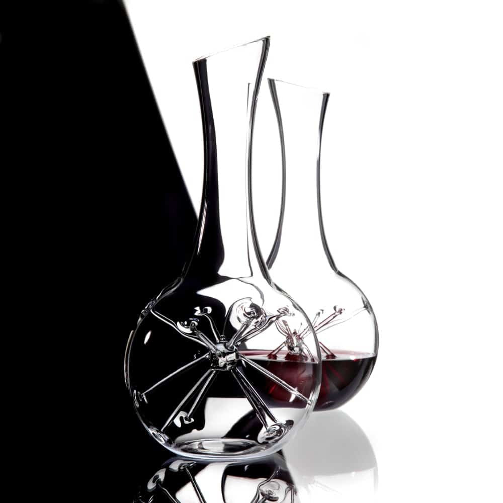 Zieher Star Decanter Caraffe Twin Set Black and White
